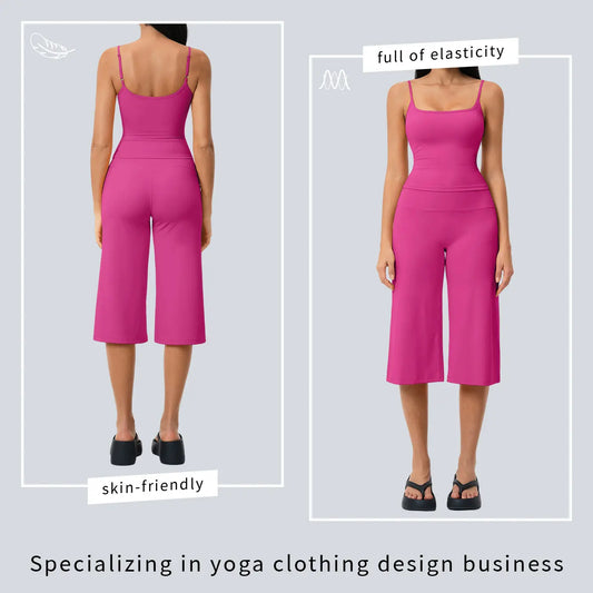 Gym Outfits for Women, 2 Piece Brushed Quick-Dry Yoga Set with Strappy Back Tank Top & High-Waisted Shorts, Fashion Apparel,travel essentials,camping essentials, Trending, Women's Clothes