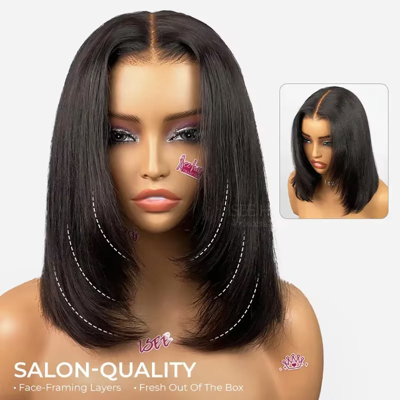 9x6 T-Part Yaki Straight Bob Glueless Wig