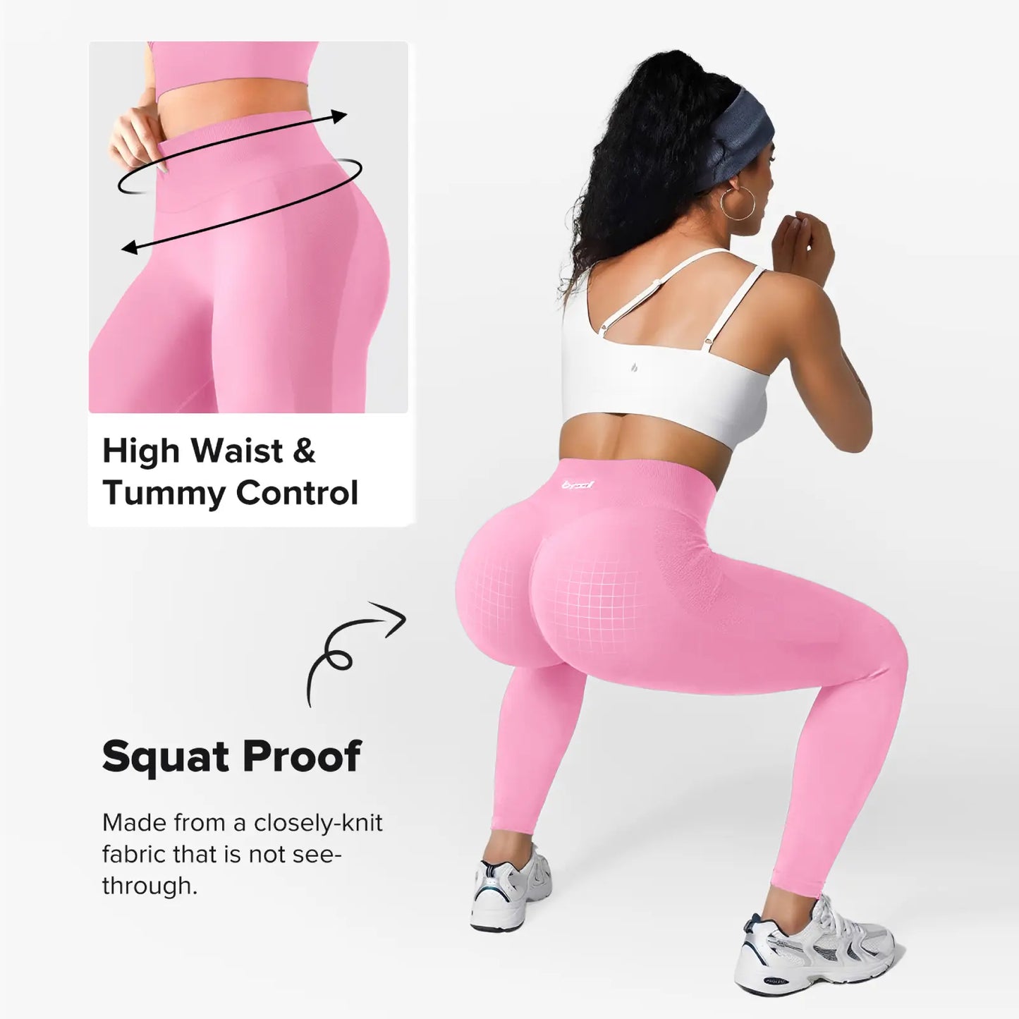 Lycra Fabric Butt Lifting No Front Seam High-Waisted Breathable Yoga Pants Tummy Control Seamless Gym Running Leggings