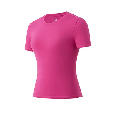 Women's Solid Round Neck Short Sleeve Athletic T-Shirt - 2 Piece Matching Gym Sets, Casual Sportswear for Indoor & Outdoor Fitness, Women's Clothes, Clothing summerwins Try it,travel essentials,camping essentials