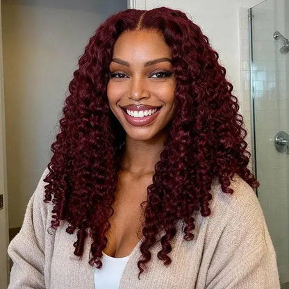 URody Burmese Curly Drawstring Half Wig - Glueless Beginner Friendly