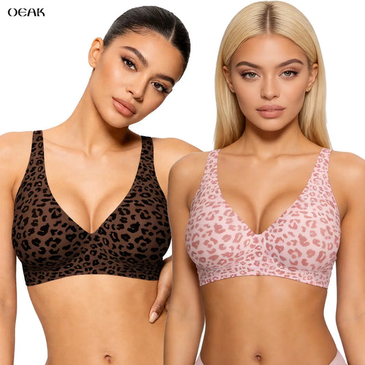 Womens Jelly Bras Wireless Comfortable Soft Push Up Bralettes Seamless Tshirts Bras Deep V Everyday Bras