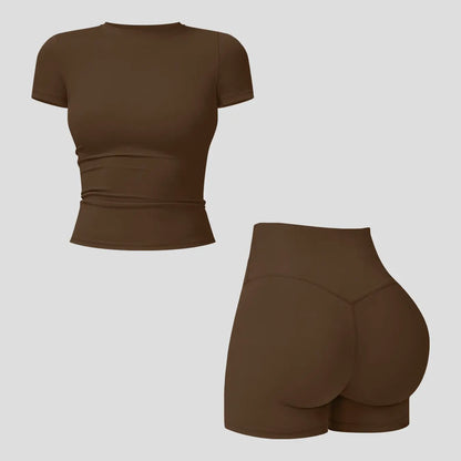 2-Piece Boat Neck Open-Back Workout Set, Shaping Support, Breathable Quick-Dry, Yoga, Gym, Athletic Women’s Backless Tank Top Set, Sports Fitness Wear with Tummy Control Sweat Suit, Two Piece Set Women,travel essentials,camping essentials