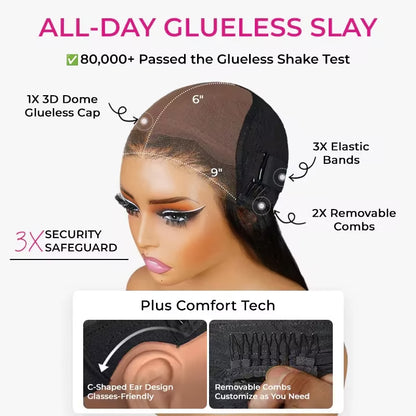9x6 M-Cap Deep Curly HD Lace Glueless Wig