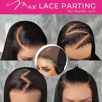 9x6 M-Cap Silky Straight HD Lace Glueless Wig