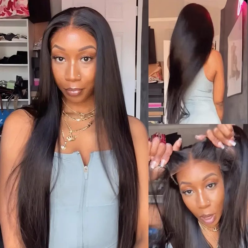 9x6 M-Cap Silky Straight HD Lace Glueless Wig