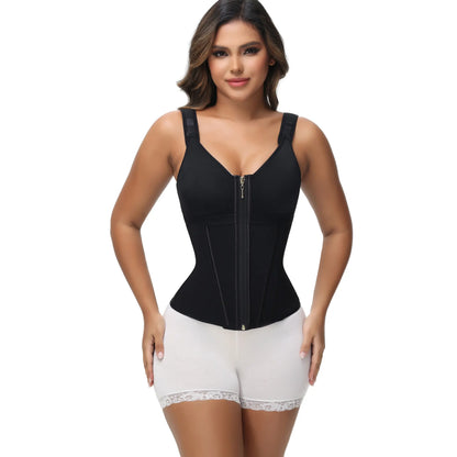 Waist Shapewear for Women with Bra Girdle Workout Shapewear with Adjustable Shoulder Strap