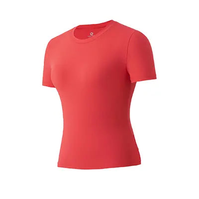 Women's Solid Round Neck Short Sleeve Athletic T-Shirt - 2 Piece Matching Gym Sets, Casual Sportswear for Indoor & Outdoor Fitness, Women's Clothes, Clothing summerwins Try it,travel essentials,camping essentials