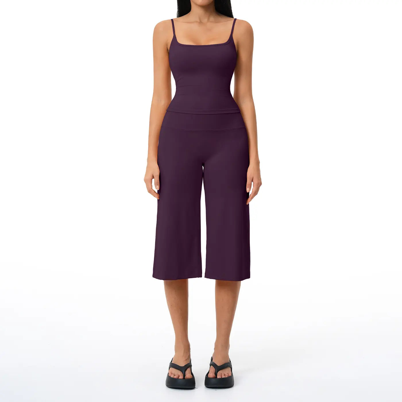 Gym Outfits for Women, 2 Piece Brushed Quick-Dry Yoga Set with Strappy Back Tank Top & High-Waisted Shorts, Fashion Apparel,travel essentials,camping essentials, Trending, Women's Clothes