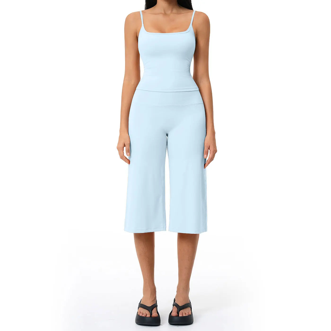 Gym Outfits for Women, 2 Piece Brushed Quick-Dry Yoga Set with Strappy Back Tank Top & High-Waisted Shorts, Fashion Apparel,travel essentials,camping essentials, Trending, Women's Clothes