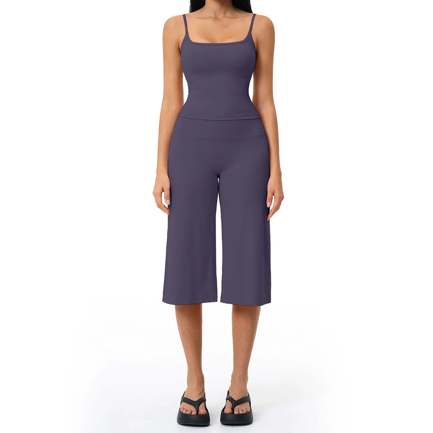 Gym Outfits for Women, 2 Piece Brushed Quick-Dry Yoga Set with Strappy Back Tank Top & High-Waisted Shorts, Fashion Apparel,travel essentials,camping essentials, Trending, Women's Clothes