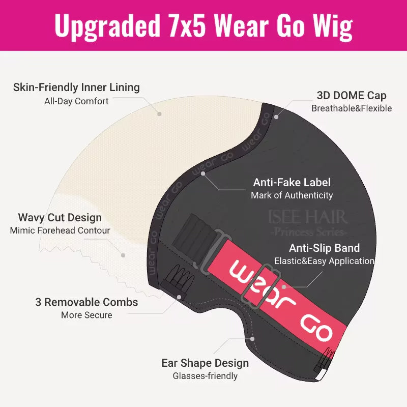 Wear & Go V5 Straight HD Lace Glueless Wig