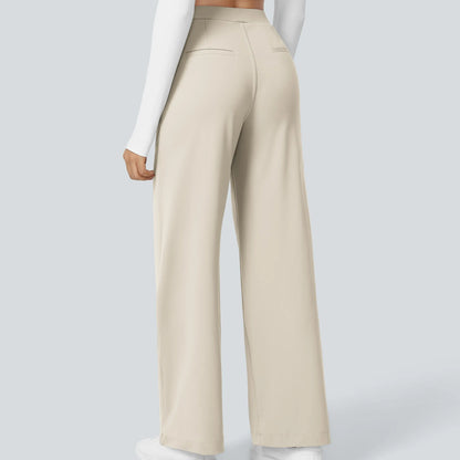 High Waisted Pocket Straight Leg Work Pants