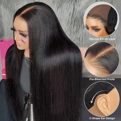 9x6 M-Cap Silky Straight HD Lace Glueless Wig