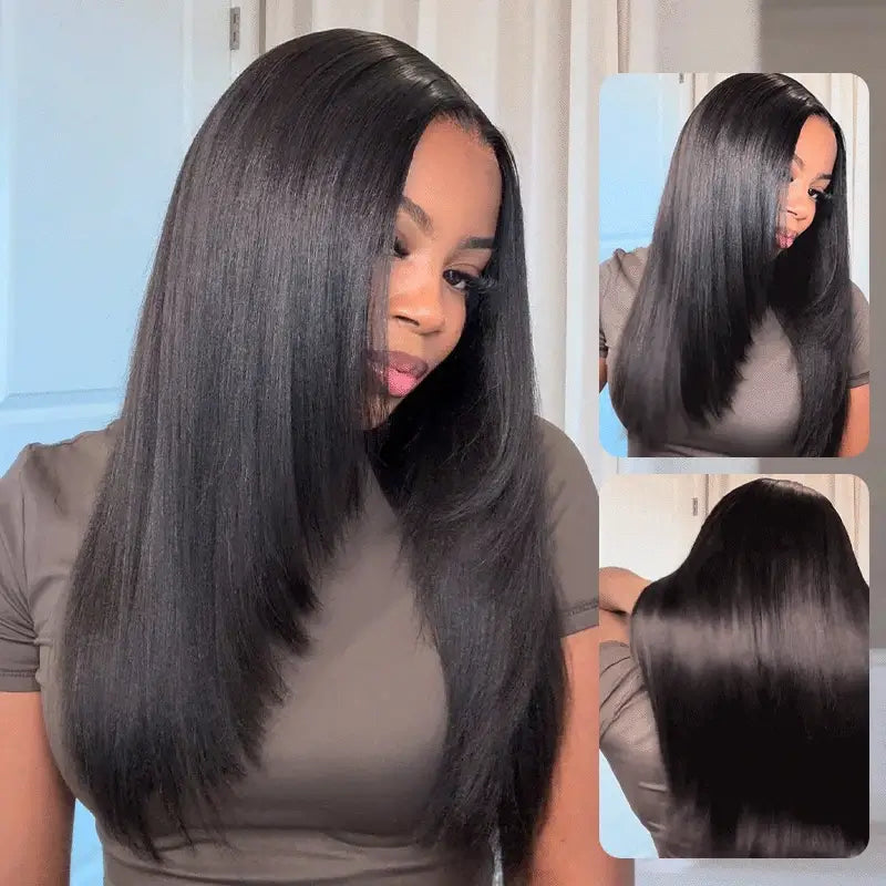 9x6 T-Part Yaki Straight Bob Glueless Wig