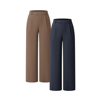 High Waisted Pocket Straight Leg Work Pants