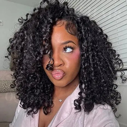 URody 99J Burgundy Burmese Curly Half Wig