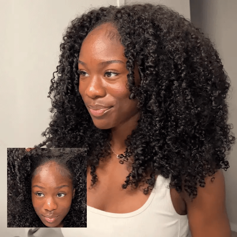 Coily Curly Half Wig - Wear & Go Flip-Over