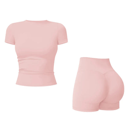 2-Piece Boat Neck Open-Back Workout Set, Shaping Support, Breathable Quick-Dry, Yoga, Gym, Athletic Women’s Backless Tank Top Set, Sports Fitness Wear with Tummy Control Sweat Suit, Two Piece Set Women,travel essentials,camping essentials