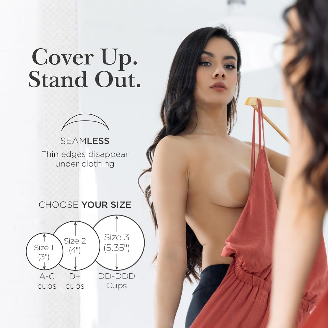 Reusable Nipple Covers, Skin Safe Pasties in Circle or Lift Style | Dermatologist Tested Adhesive Pasties, Sticky Up to 20 Wears, Stays On through Sweaty Summer Heat, Travel Case Included