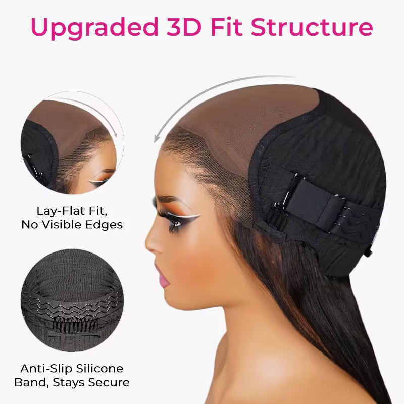 9x6 M-Cap Silky Straight HD Lace Glueless Wig
