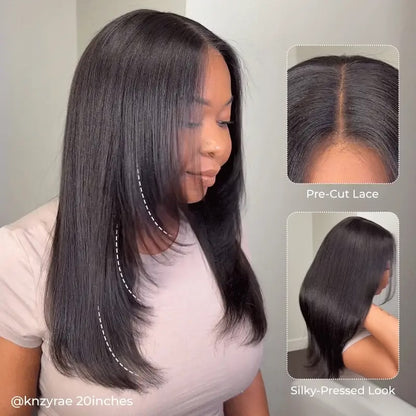 9x6 T-Part Yaki Straight Bob Glueless Wig