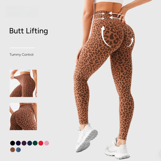 Lycra Fabric Butt Lifting No Front Seam High-Waisted Breathable Yoga Pants Tummy Control Seamless Gym Running Leggings