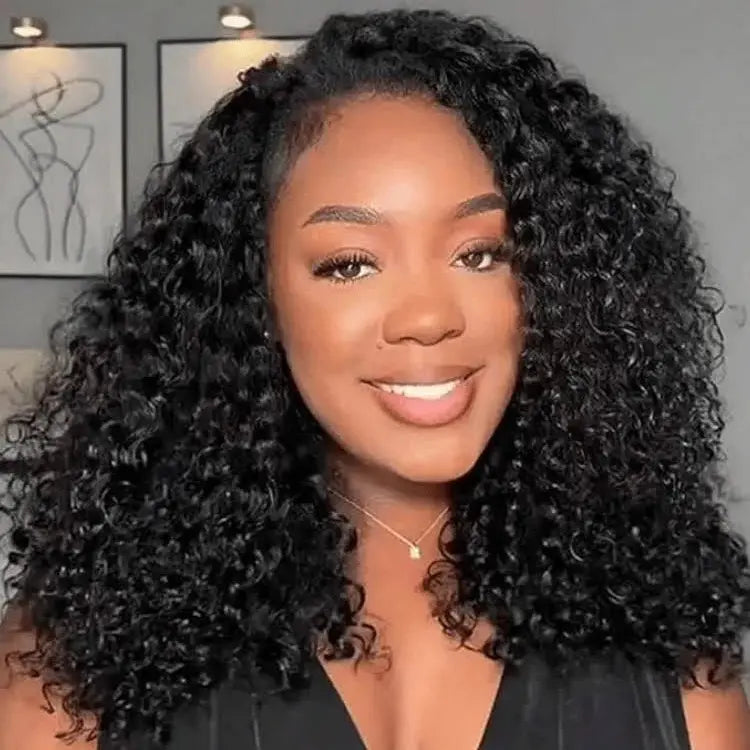 URody 99J Burgundy Burmese Curly Half Wig