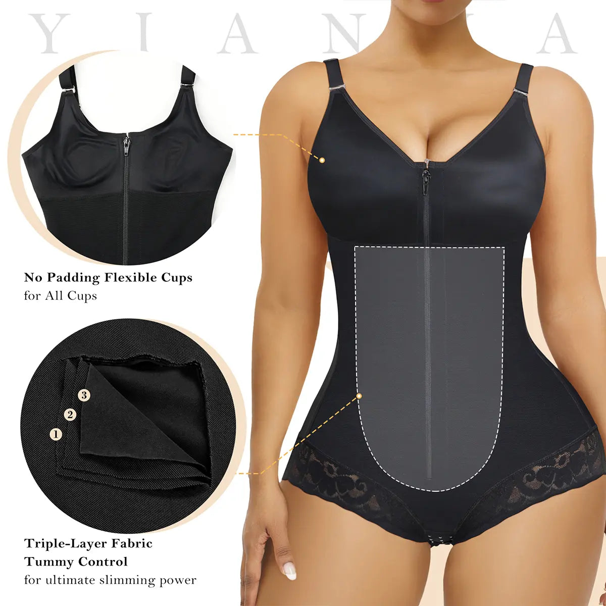 Overbust Fajas Colombianas Shapewear for Women Tummy Control Brief Shaper Girdles Compression Garment