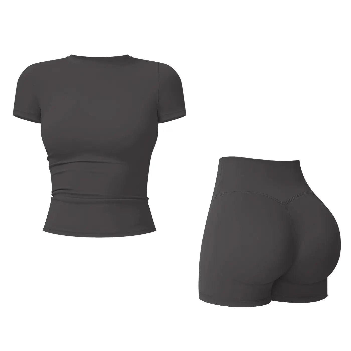 2-Piece Boat Neck Open-Back Workout Set, Shaping Support, Breathable Quick-Dry, Yoga, Gym, Athletic Women’s Backless Tank Top Set, Sports Fitness Wear with Tummy Control Sweat Suit, Two Piece Set Women,travel essentials,camping essentials