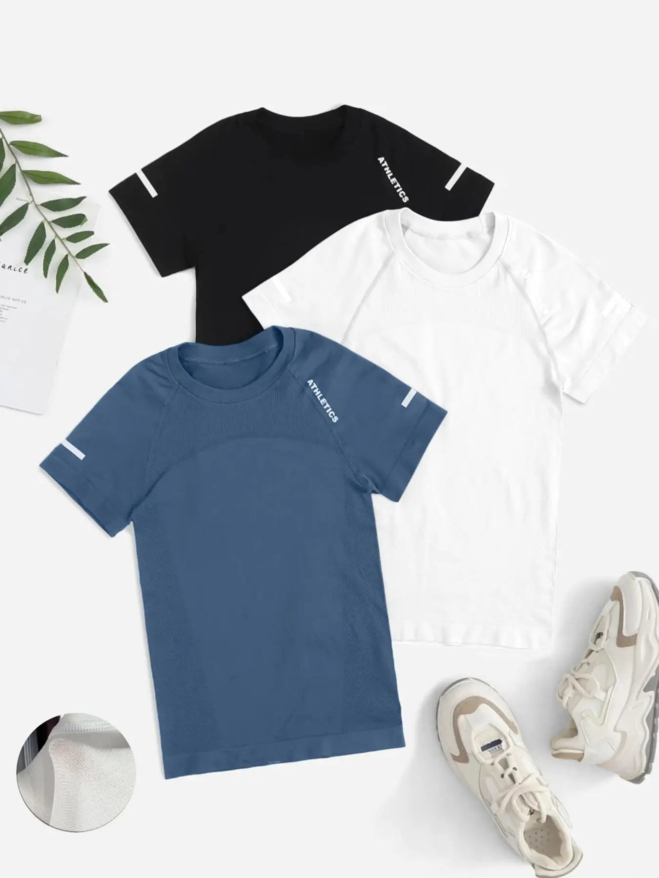 Women's Yoga Letter Round Neck Sporty Athletic Breathable Short Sleeve T-Shirt, High Stretch Fitness Running Yoga Top, All Seasons Wear