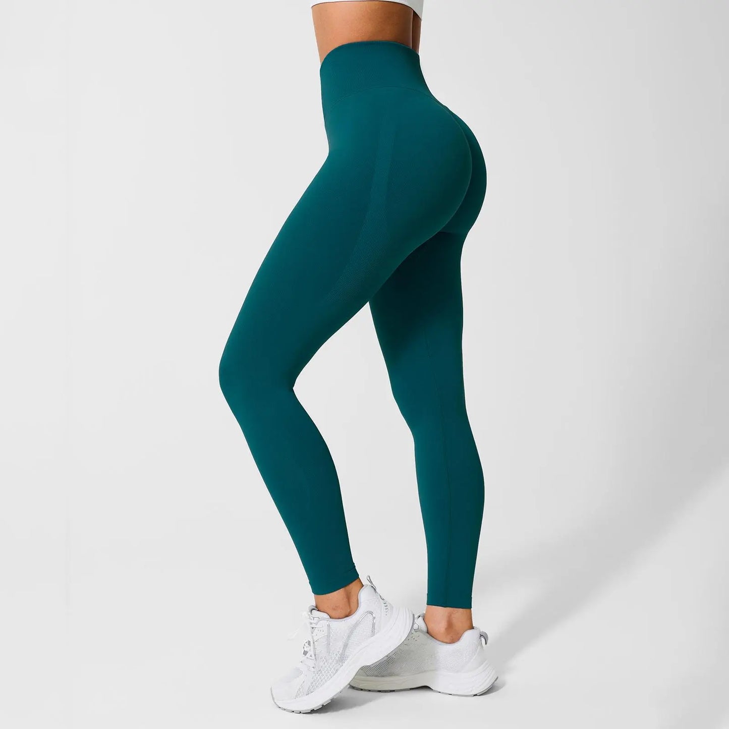 Lycra Fabric Butt Lifting No Front Seam High-Waisted Breathable Yoga Pants Tummy Control Seamless Gym Running Leggings