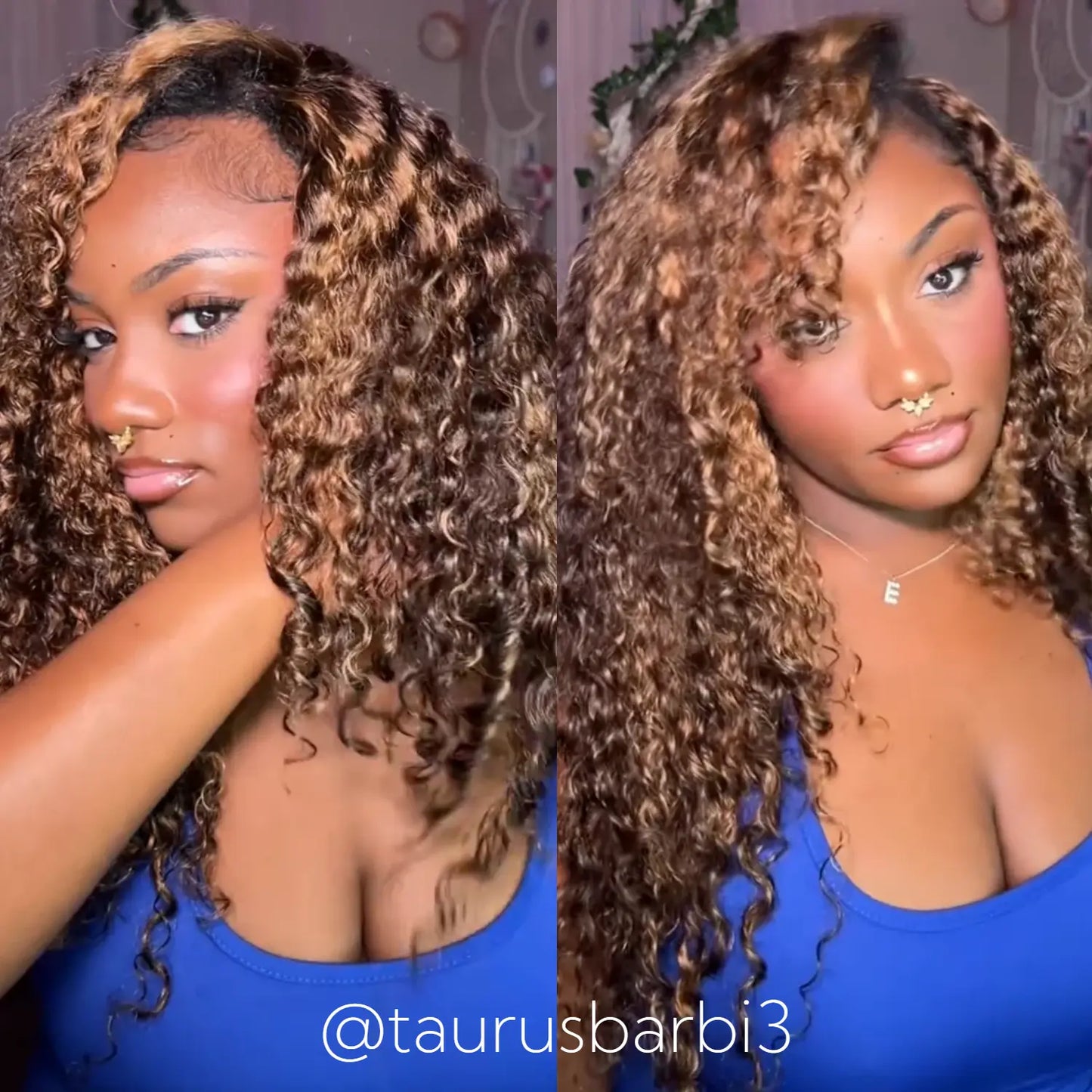 URody 99J Burgundy Burmese Curly Half Wig