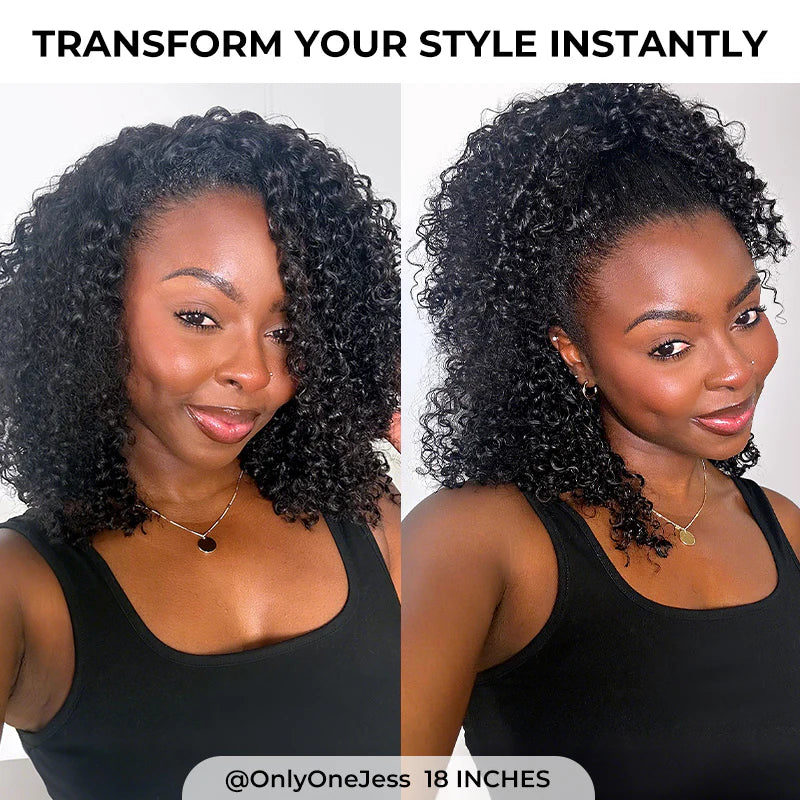 Coily Curly Half Wig - Wear & Go Flip-Over