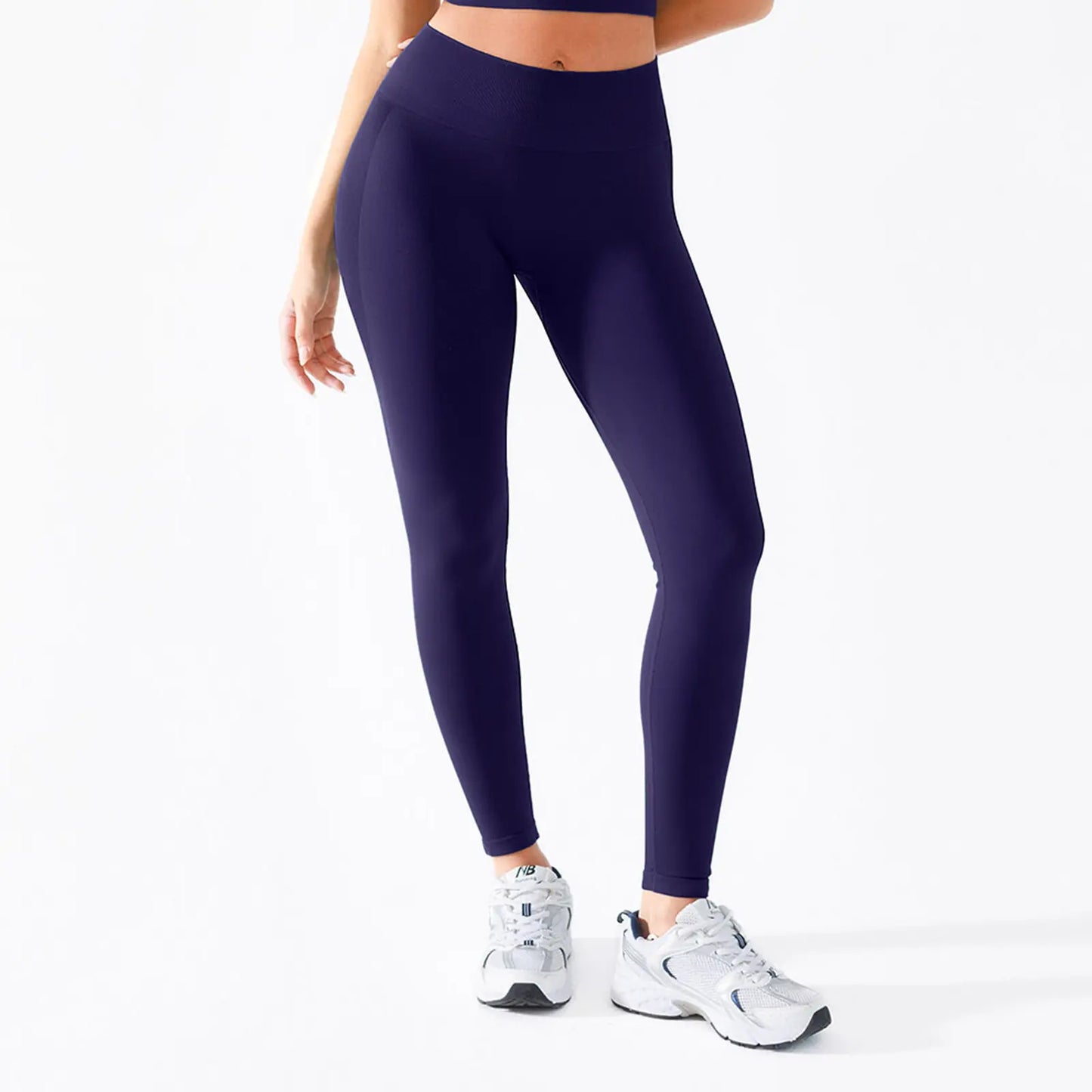 Lycra Fabric Butt Lifting No Front Seam High-Waisted Breathable Yoga Pants Tummy Control Seamless Gym Running Leggings