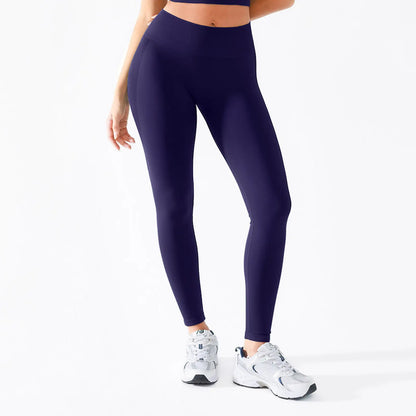 Lycra Fabric Butt Lifting No Front Seam High-Waisted Breathable Yoga Pants Tummy Control Seamless Gym Running Leggings