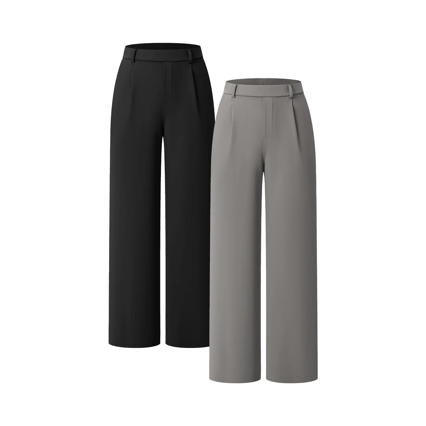 High Waisted Pocket Straight Leg Work Pants