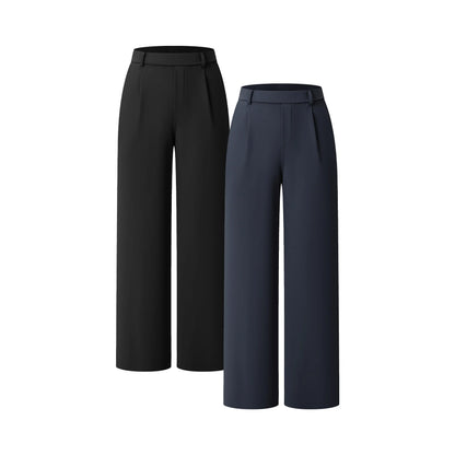 High Waisted Pocket Straight Leg Work Pants
