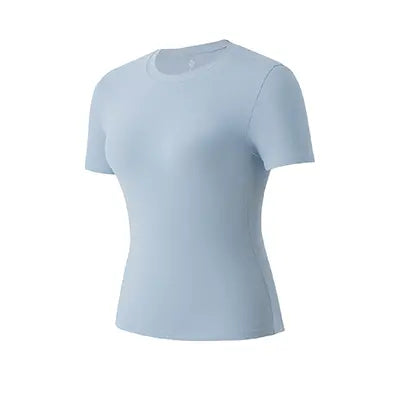 Women's Solid Round Neck Short Sleeve Athletic T-Shirt - 2 Piece Matching Gym Sets, Casual Sportswear for Indoor & Outdoor Fitness, Women's Clothes, Clothing summerwins Try it,travel essentials,camping essentials