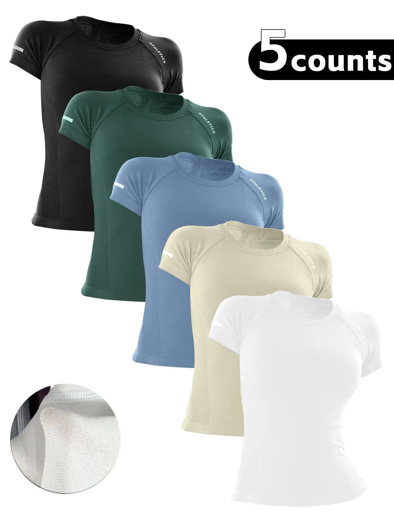 Women's Yoga Letter Round Neck Sporty Athletic Breathable Short Sleeve T-Shirt, High Stretch Fitness Running Yoga Top, All Seasons Wear