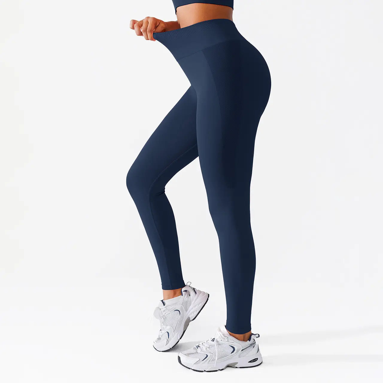 Lycra Fabric Butt Lifting No Front Seam High-Waisted Breathable Yoga Pants Tummy Control Seamless Gym Running Leggings