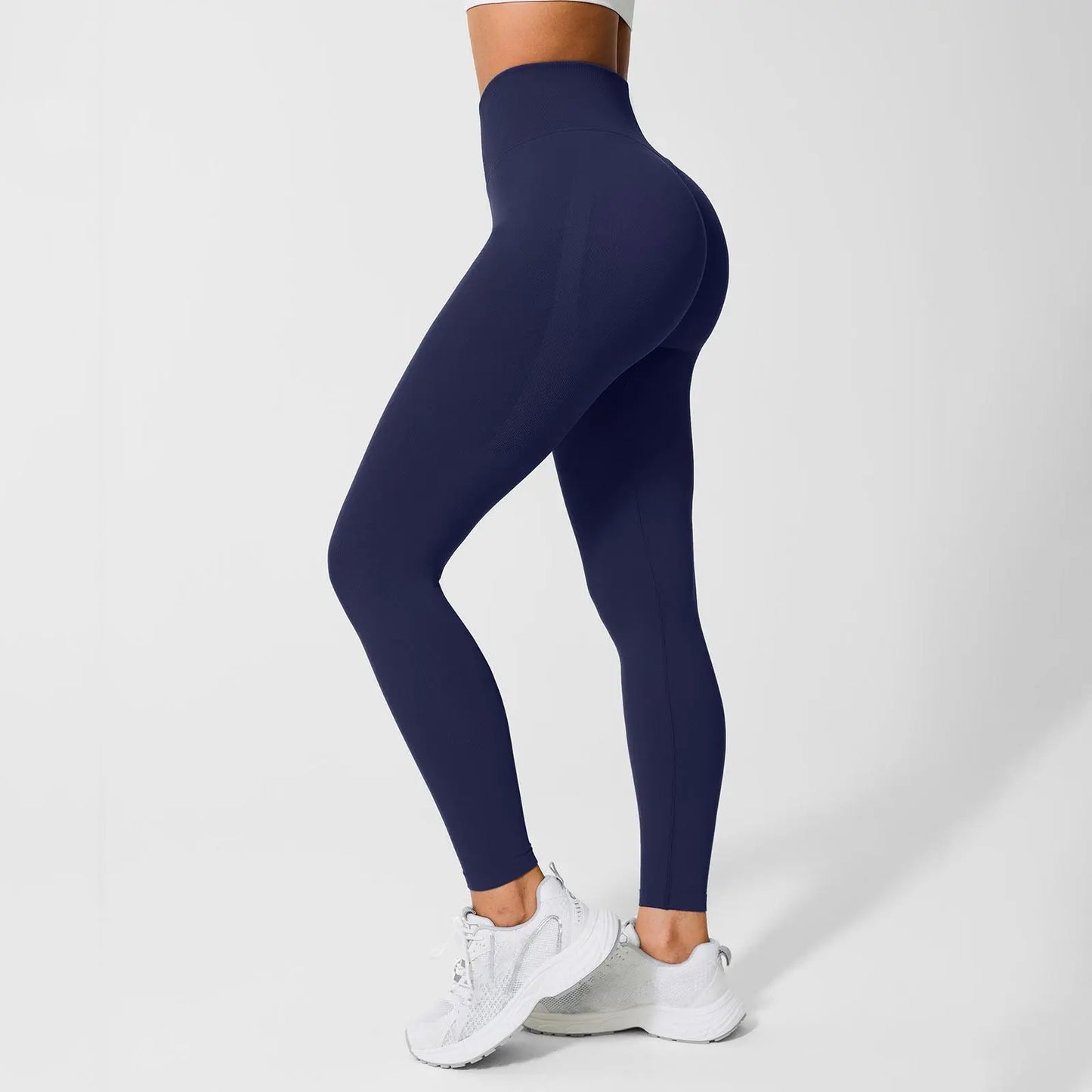 Lycra Fabric Butt Lifting No Front Seam High-Waisted Breathable Yoga Pants Tummy Control Seamless Gym Running Leggings