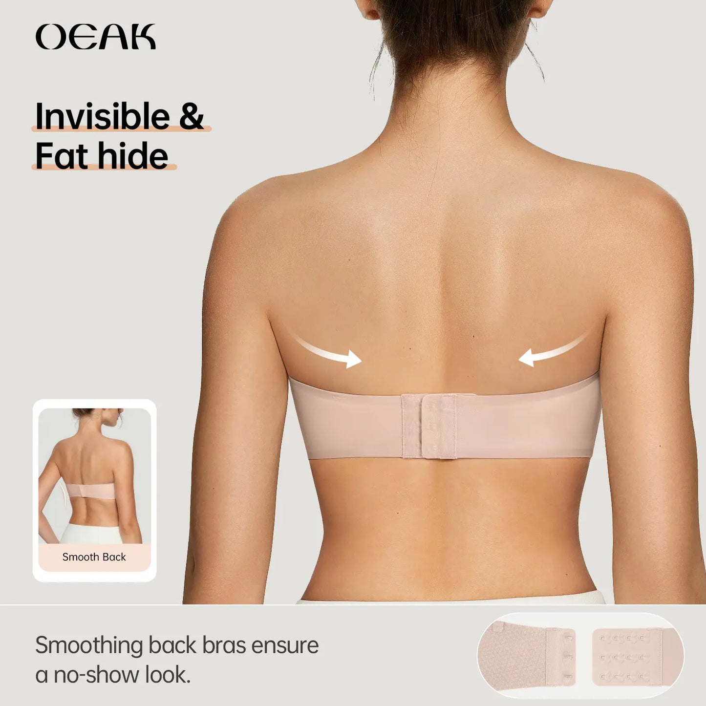 Womens Strapless Bras Push Up Bandeau Bra Non Slip Wireless Supportive Padded Bras Seamless Comfortable Tube Jelly Bra