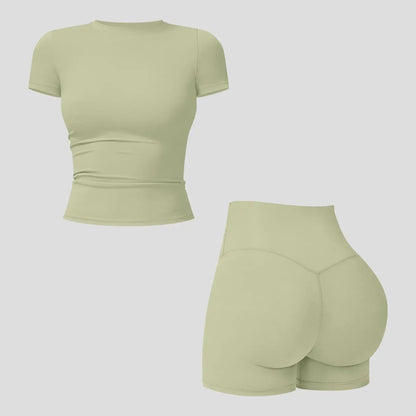 2-Piece Boat Neck Open-Back Workout Set, Shaping Support, Breathable Quick-Dry, Yoga, Gym, Athletic Women’s Backless Tank Top Set, Sports Fitness Wear with Tummy Control Sweat Suit, Two Piece Set Women,travel essentials,camping essentials