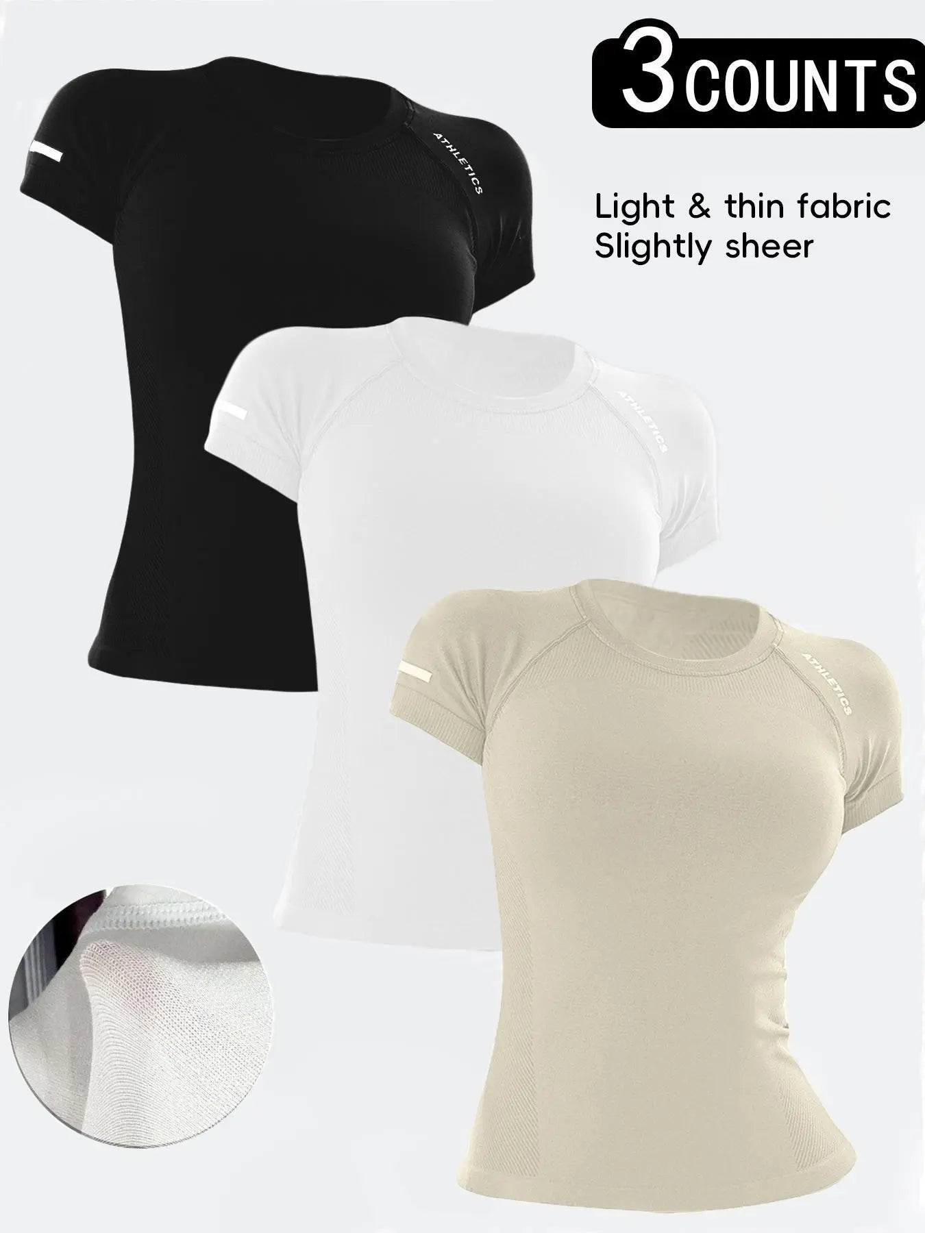 Women's Yoga Letter Round Neck Sport Short Sleeve T-Shirt, High Stretch Athletic Breathable Fitness Running Yoga Wear, All Seasons Casual Top