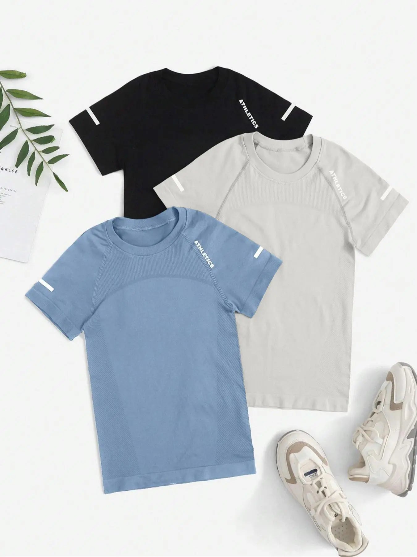 Women's Yoga Letter Round Neck Sporty Athletic Breathable Short Sleeve T-Shirt, High Stretch Fitness Running Yoga Top, All Seasons Wear