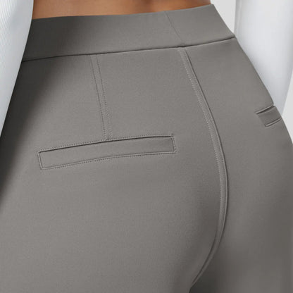 High Waisted Pocket Straight Leg Work Pants