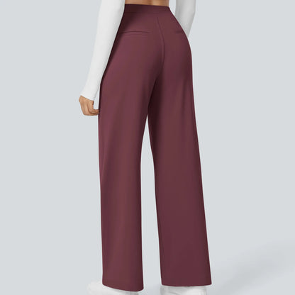 High Waisted Pocket Straight Leg Work Pants