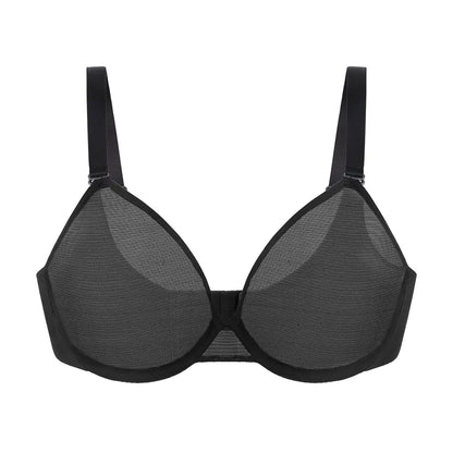 Leopard Wild Unlined Plus Size Breathable Soft Mesh No Padding Underwire Women Bra Halter Top Bra Womenswear Vneck