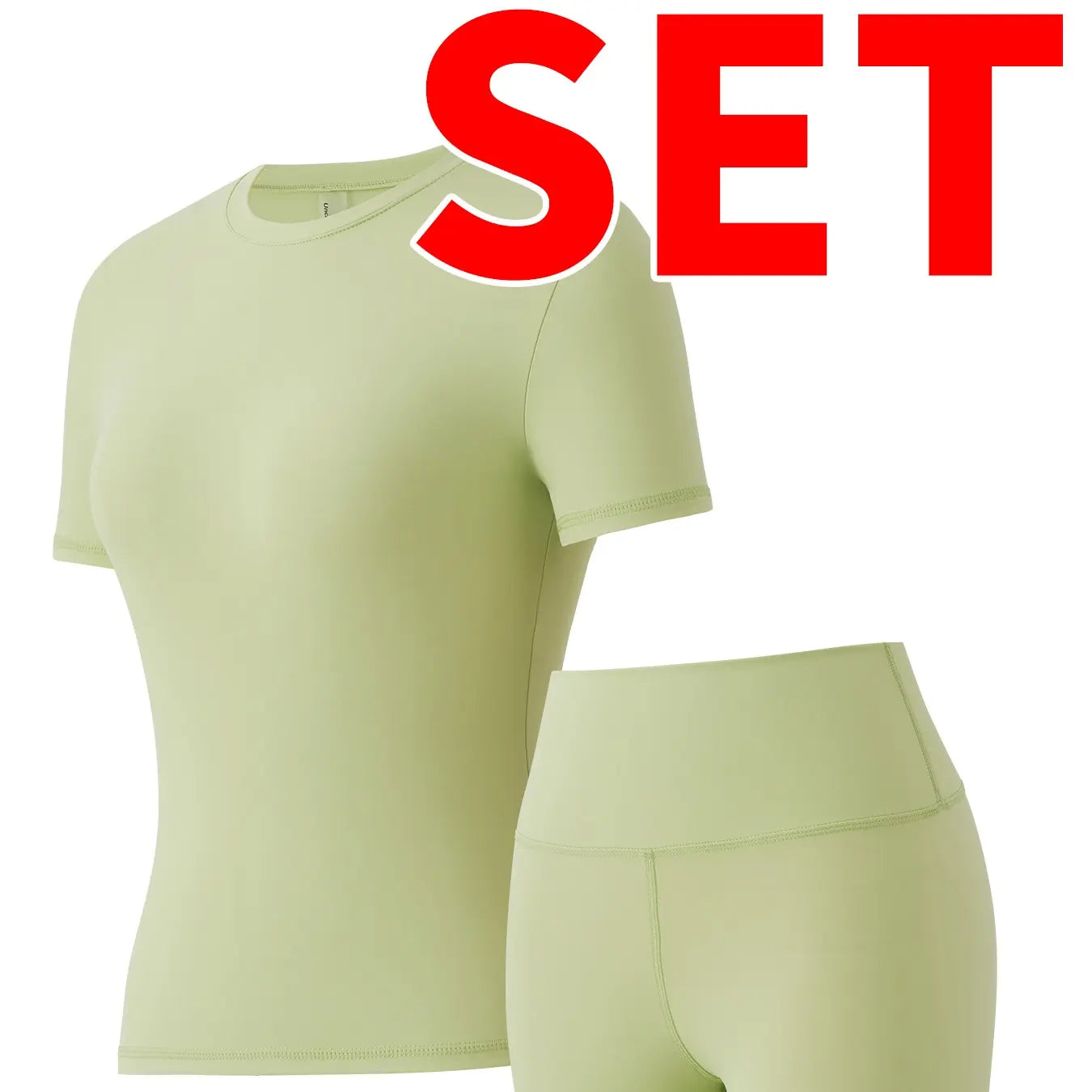 Women's Solid Round Neck Short Sleeve Athletic T-Shirt - 2 Piece Matching Gym Sets, Casual Sportswear for Indoor & Outdoor Fitness, Women's Clothes, Clothing summerwins Try it,travel essentials,camping essentials